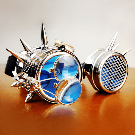 Steampunk Vintage Welding Goggles – Gothic Cosplay with Adjustable Elastic Band , Infinite Steampunk