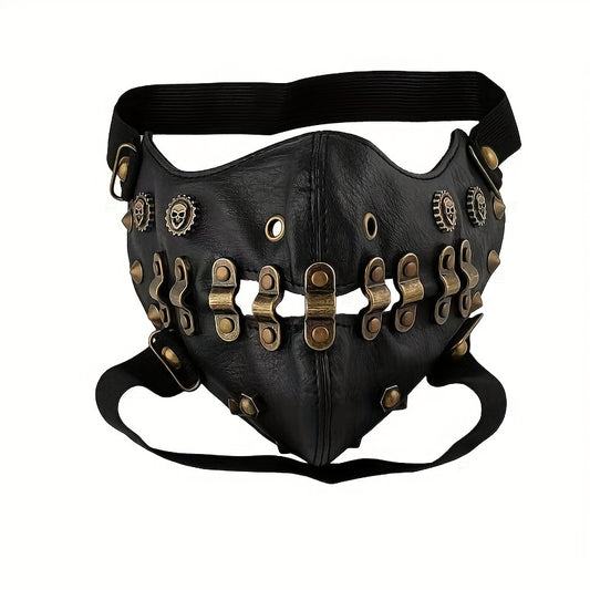 Funky PU Leather Rivet Halloween Mask , Infinite Steampunk