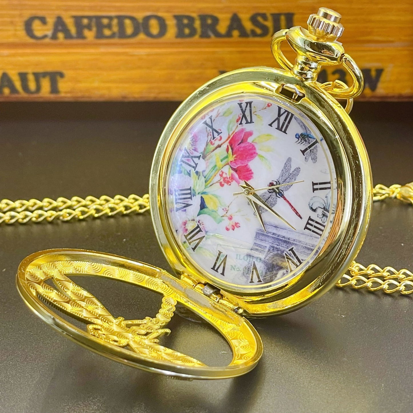 Dragonfly Pocket Watch - Infinite Steampunk