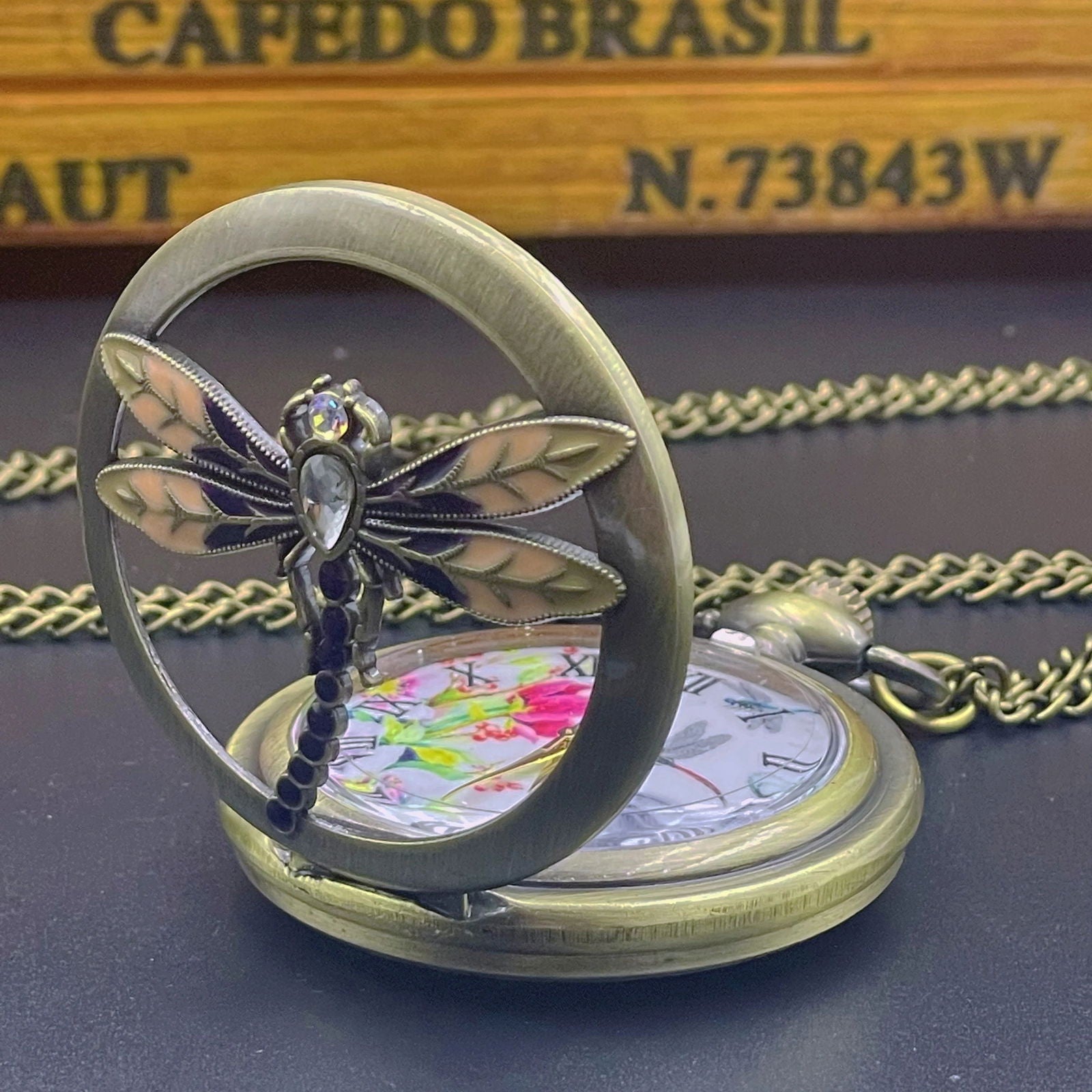 Dragonfly Pocket Watch - Infinite Steampunk