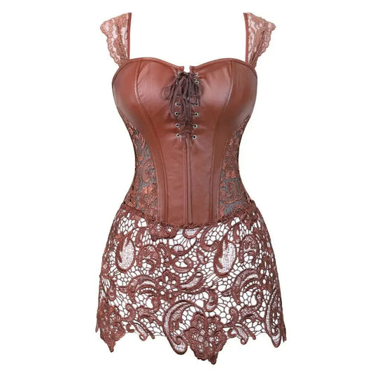 Faux Leather Bustier - Infinite Steampunk