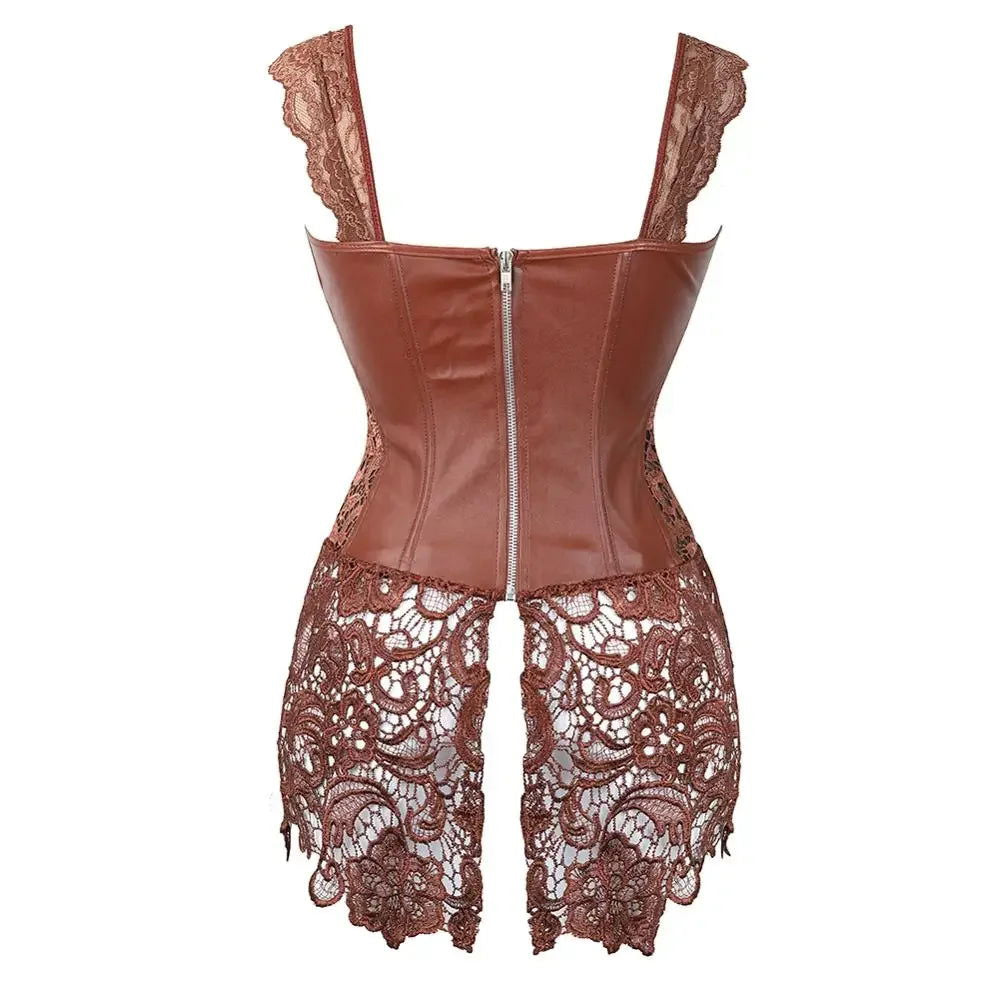 Faux Leather Bustier - Infinite Steampunk