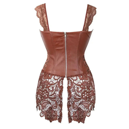 Faux Leather Bustier - Infinite Steampunk