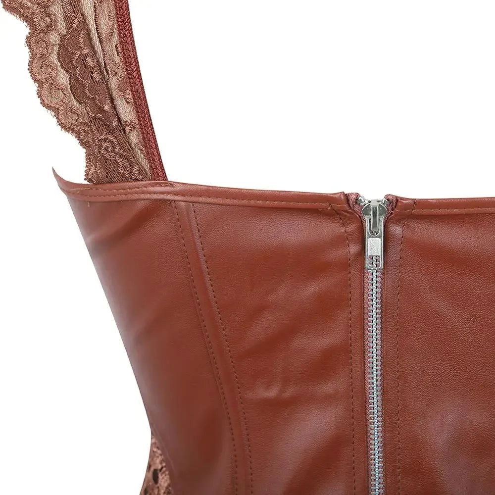 Faux Leather Bustier - Infinite Steampunk