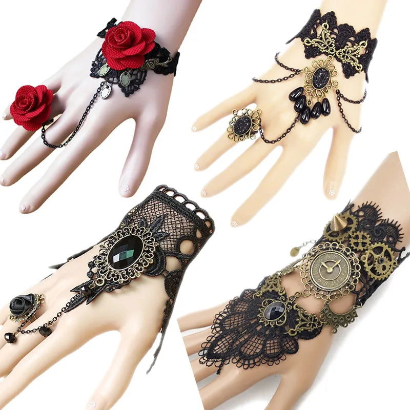 Gothic Steampunk Lace Cuff - Infinite Steampunk