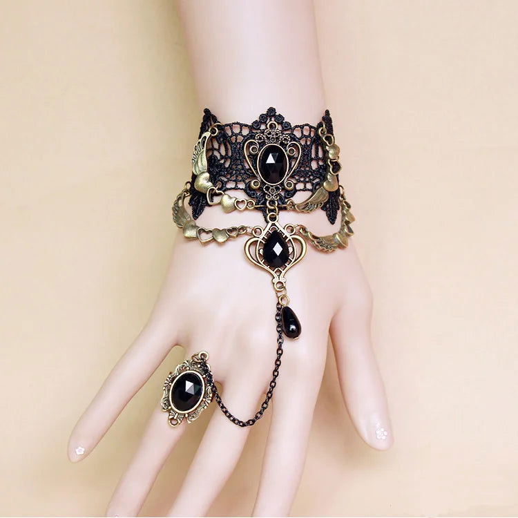 Gothic Steampunk Lace Cuff - Infinite Steampunk