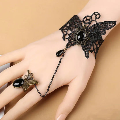 Gothic Steampunk Lace Cuff - Infinite Steampunk