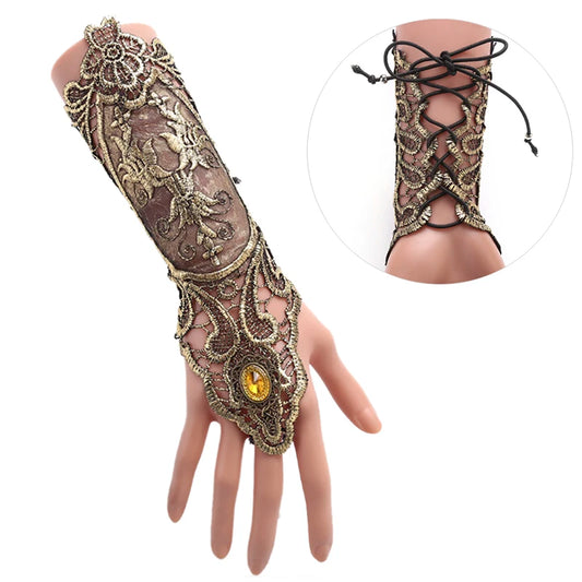 Gothic Steampunk Lace Fingerless Glove