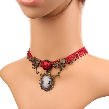 Gothic Halloween Lace Choker Necklace