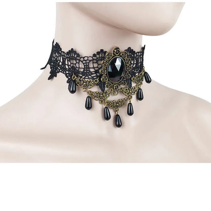 Gothic Halloween Lace Choker Necklace