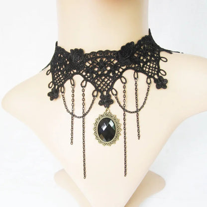 Gothic Halloween Lace Choker Necklace