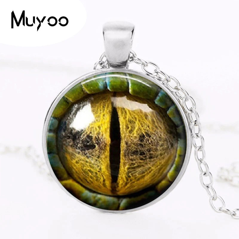 Steampunk Dragon Eye Pendant Necklace