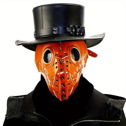 Halloween Orange Steampunk Mask - Infinite Steampunk