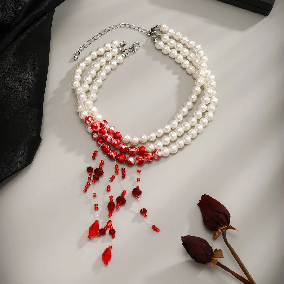 Pearl Blood Necklace - Infinite Steampunk