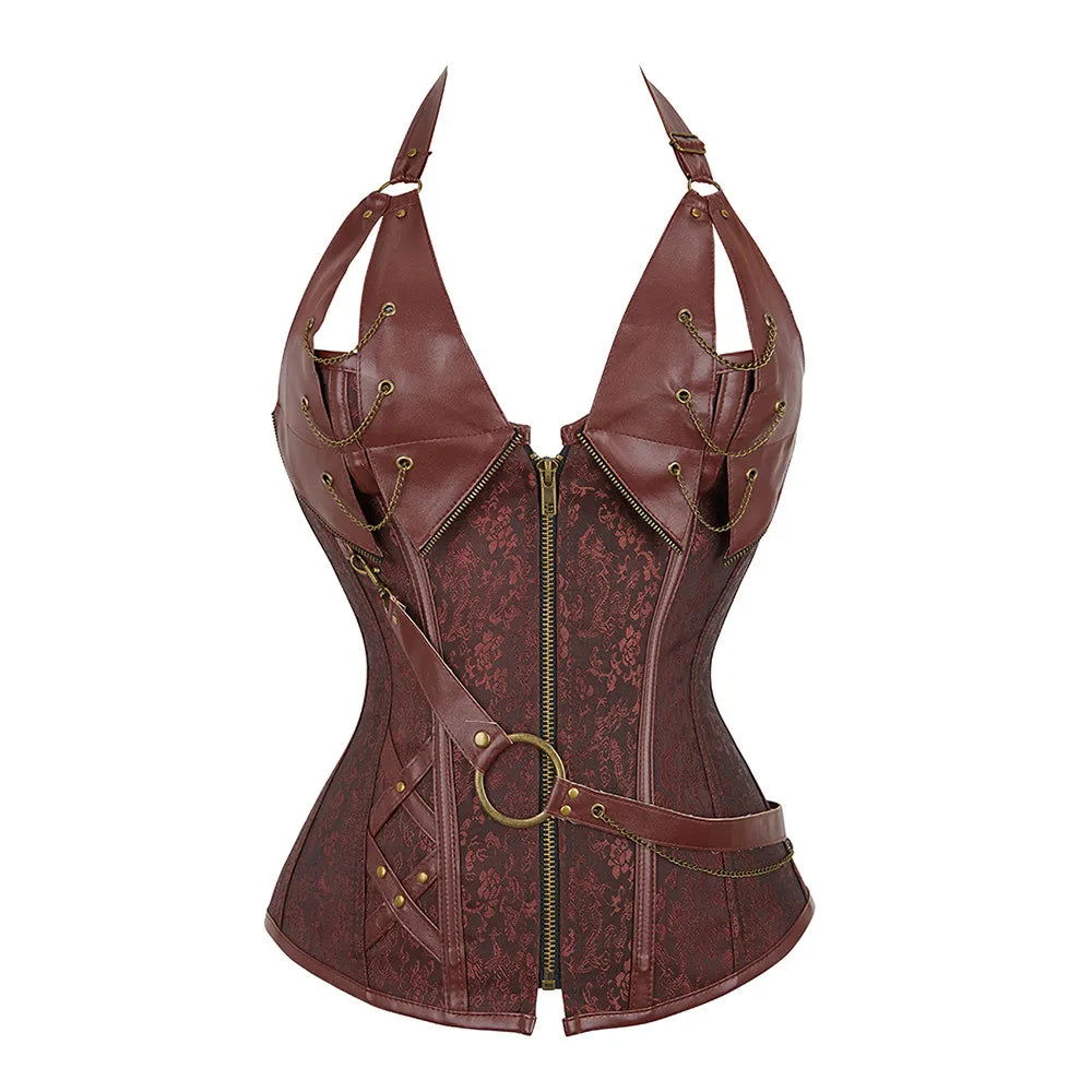 Pirate Zipped Bustier - Infinite Steampunk