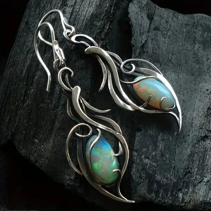 Bohemian Opal Dangle Earrings