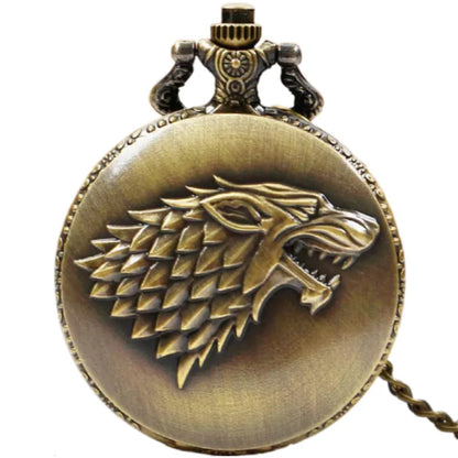 Wolf Head Pocket Watch , Infinite Steampunk