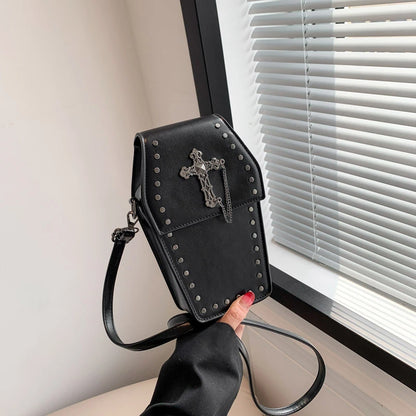 Gothic Coffin Crossbody Bag