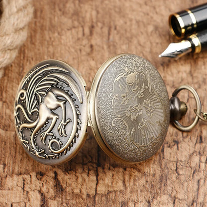 Three Headed Dragon Pocket Watch , Infinite Steampunk