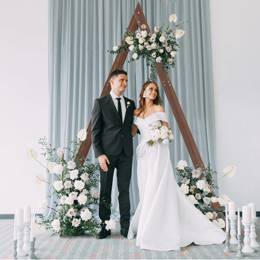 Triangle Wooden Wedding Arch , Infinite Steampunk