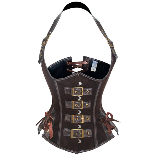 Steampunk PU Leather Bustier , Infinite Steampunk