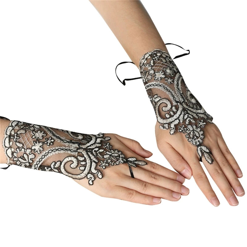 Embroidery Lace Bracelet Gloves