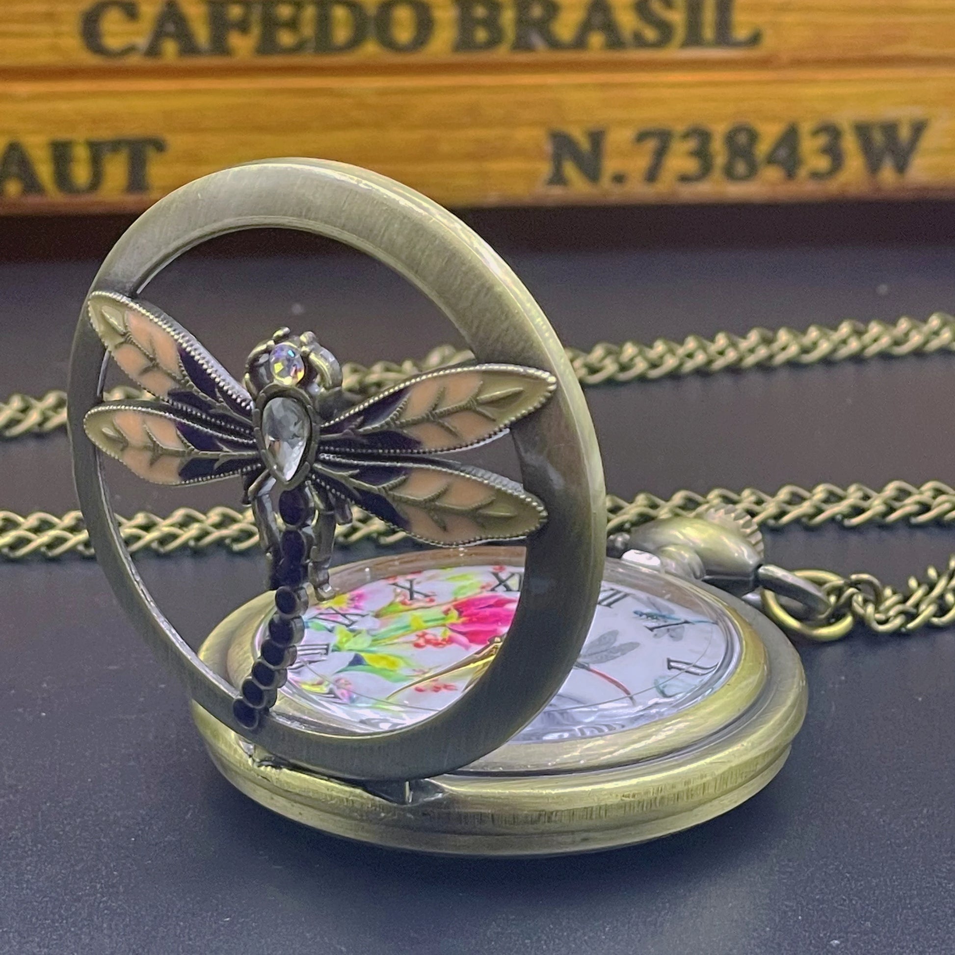 Dragonfly Pocket Watch , Infinite Steampunk