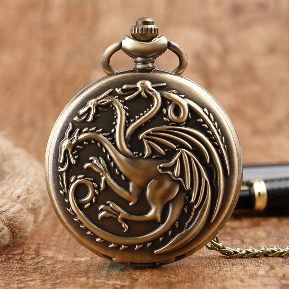 Three Headed Dragon Pocket Watch , Infinite Steampunk