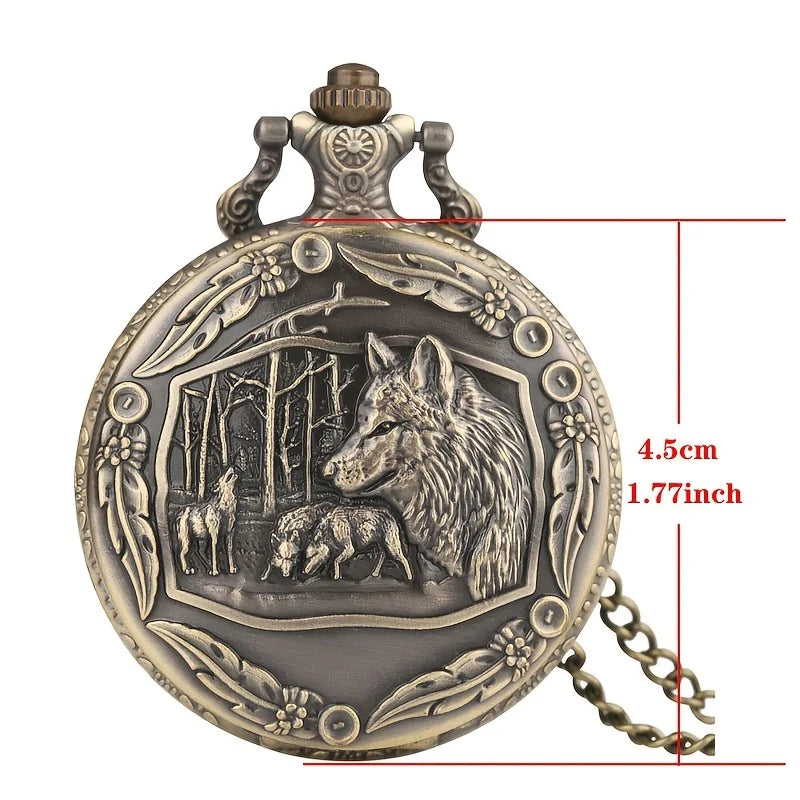 Wild Wolf Pocket Watch , Infinite Steampunk