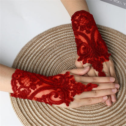 Embroidery Lace Bracelet Gloves