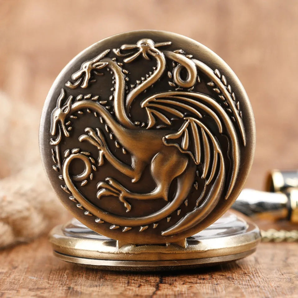 Three Headed Dragon Pocket Watch , Infinite Steampunk