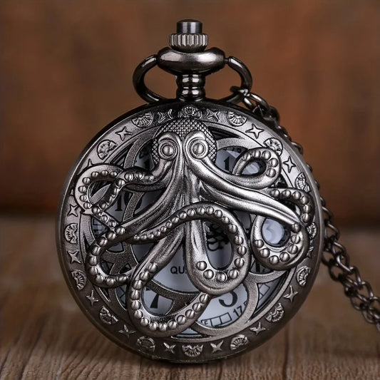 Bronze Octopus Pocket Watch , Infinite Steampunk