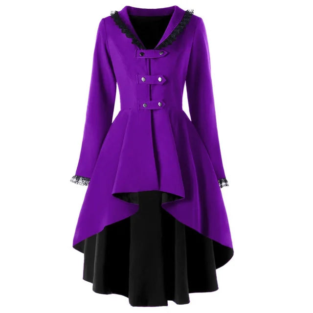 Women’s Lace Splice Long Sleeve Coat