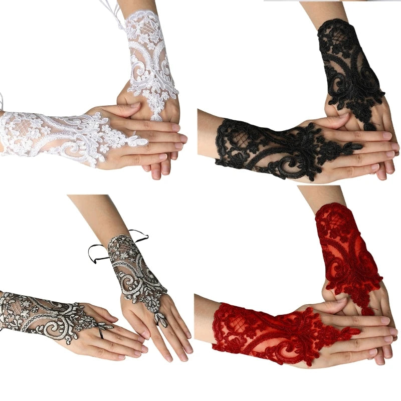 Embroidery Lace Bracelet Gloves