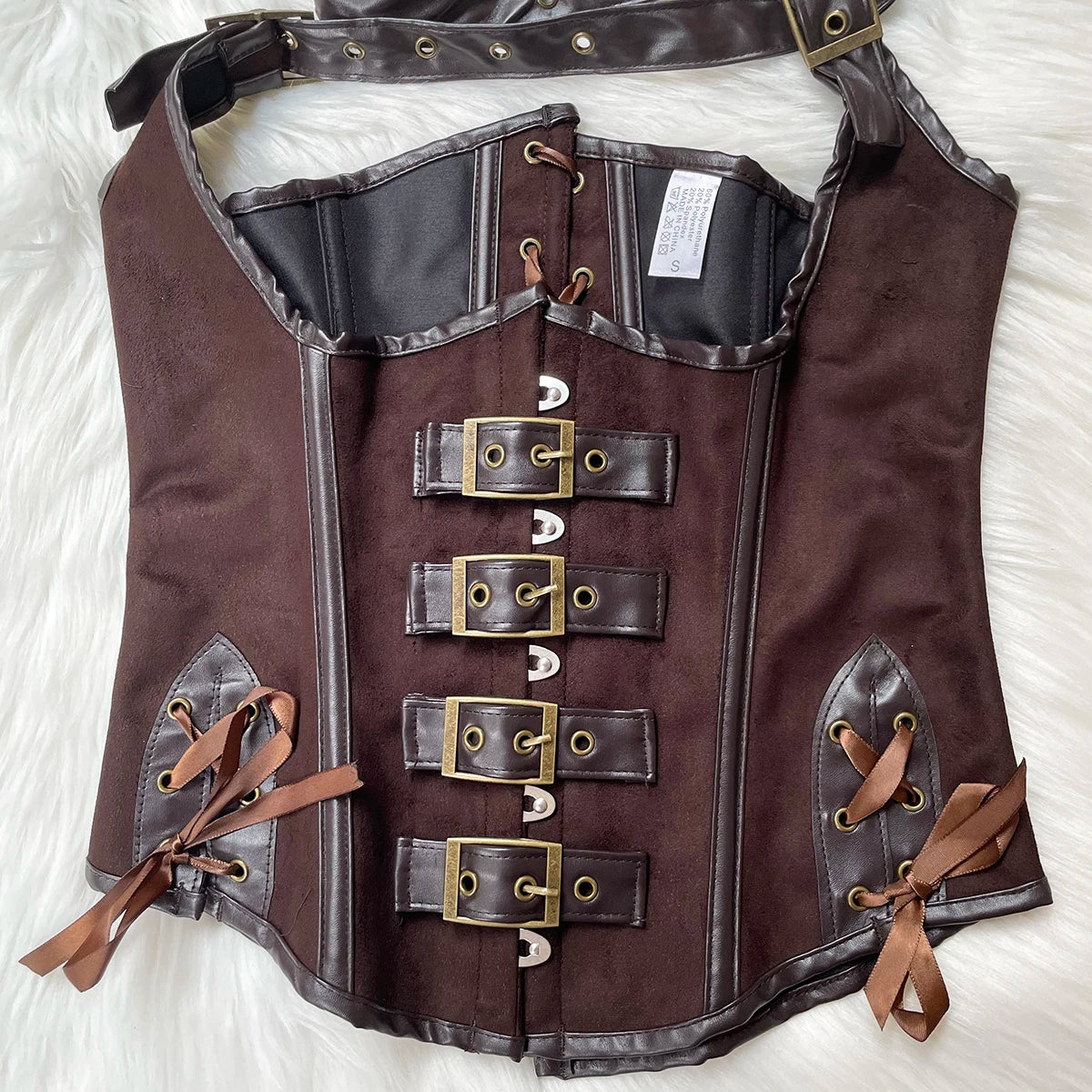 Steampunk PU Leather Bustier , Infinite Steampunk