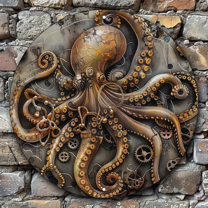 Steampunk Octopus Wall Art - Infinite Steampunk