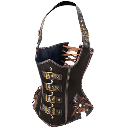 Steampunk PU Leather Bustier - Infinite Steampunk