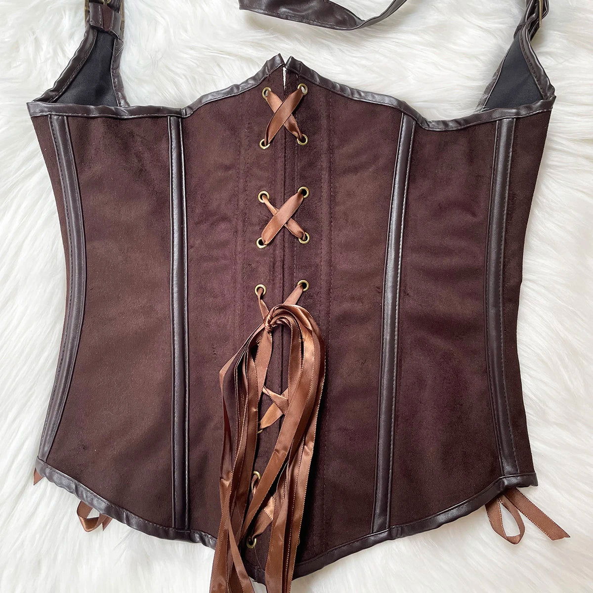 Steampunk PU Leather Bustier - Infinite Steampunk