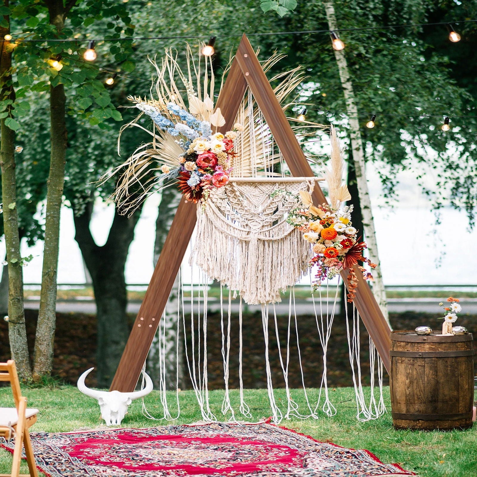 Triangle Wooden Wedding Arch - Infinite Steampunk