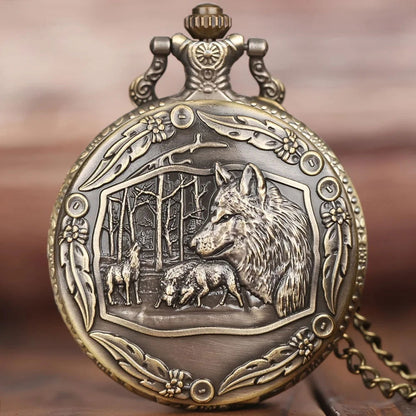 Wild Wolf Pocket Watch - Infinite Steampunk