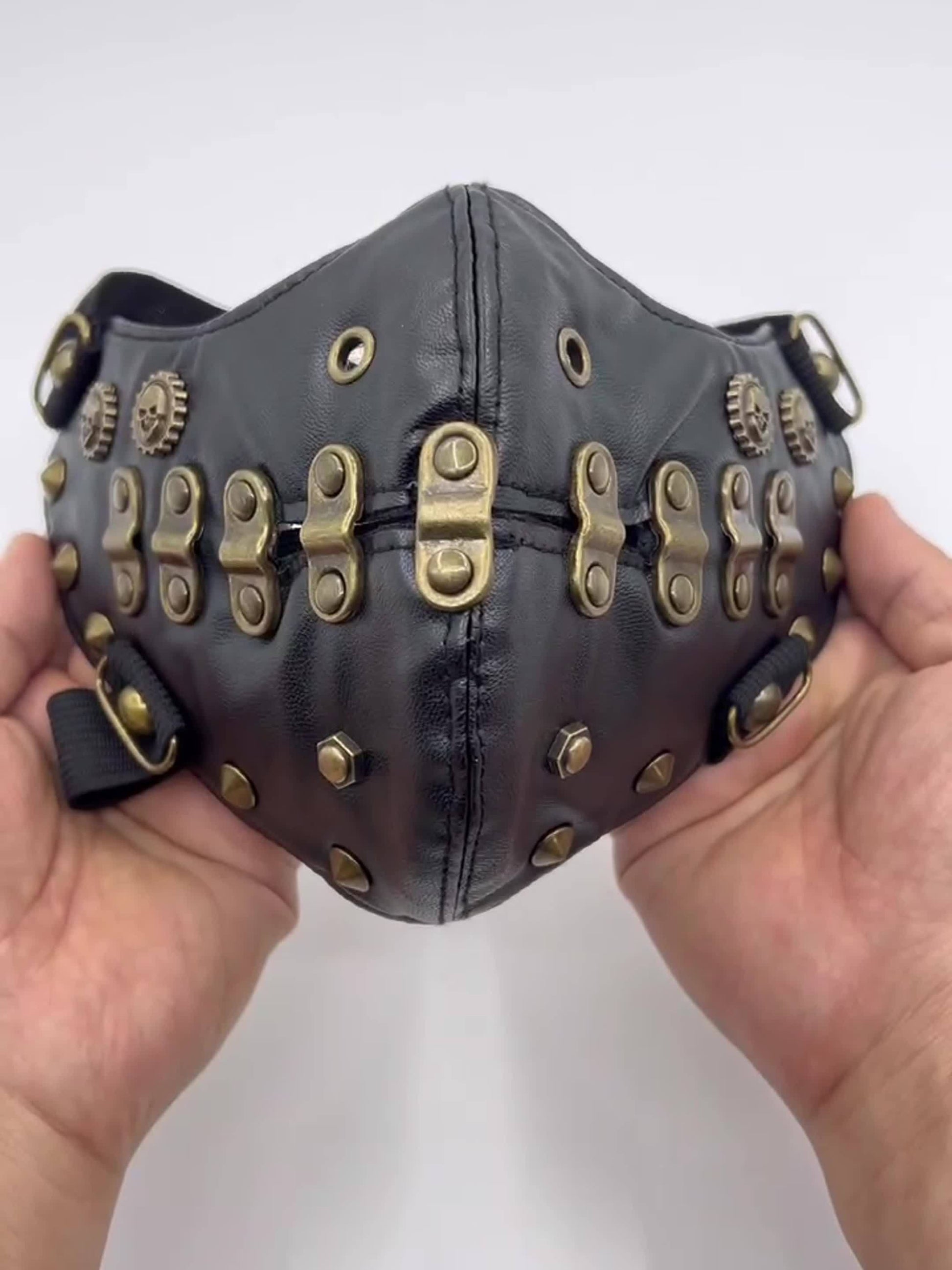 Funky PU Leather Rivet Halloween Mask , Infinite Steampunk