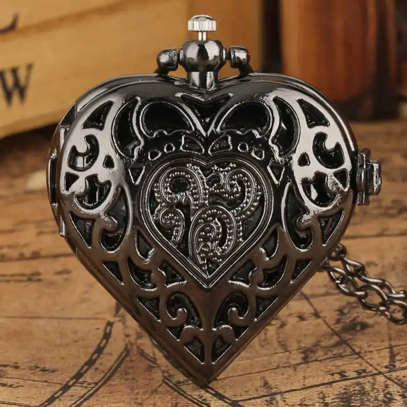 Black Heart Pocket Watch - Infinite Steampunk - Infinite Steampunk